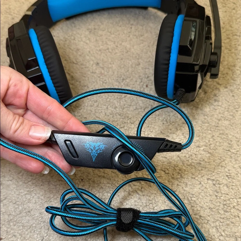 Blue and Black Gaming Headset